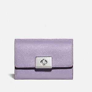 Coach outlet lilac medium leather wallet